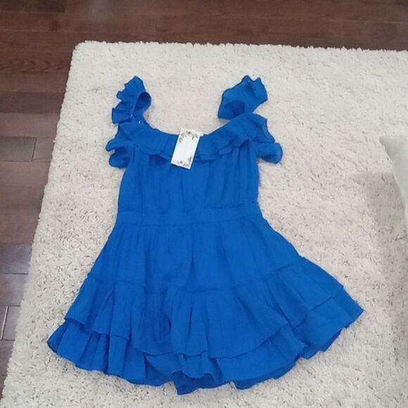 Chelsea & Violet Cassia Romper in Santorini Blue Size Small NWT - Picture 5 of 5